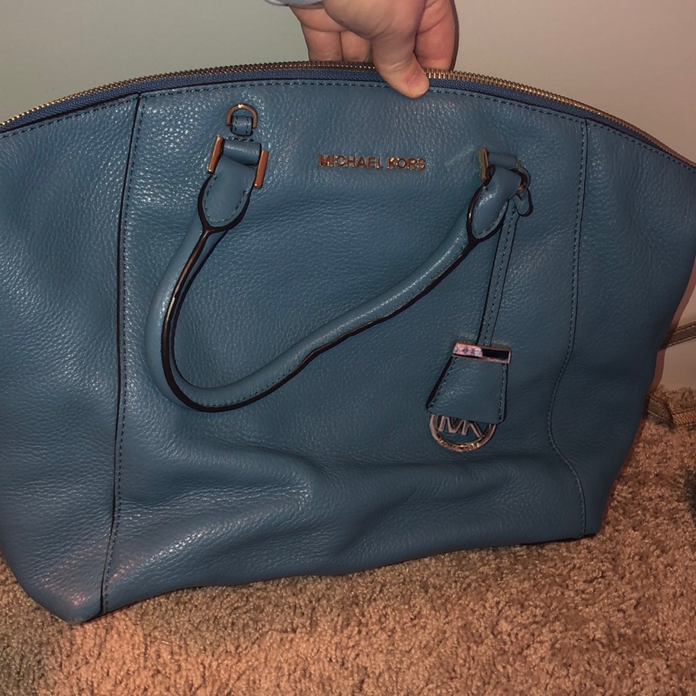 Blue leather Michael Kors bag